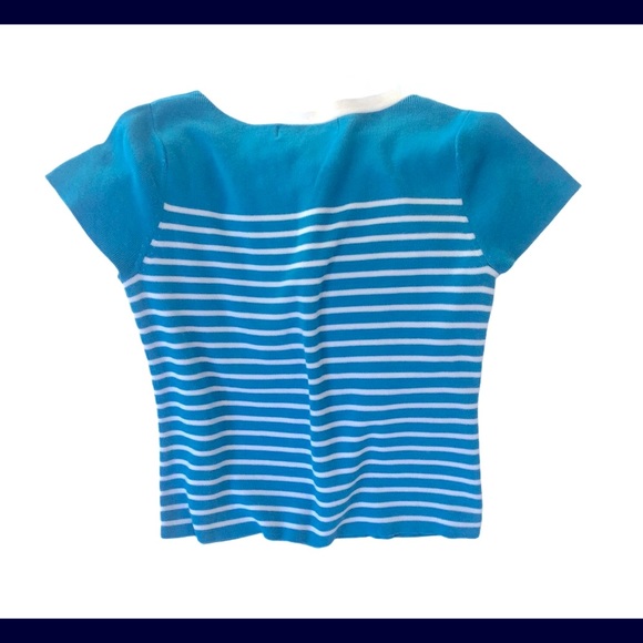 Sag Harbor blue and white horizontal striped sweater top size PL - Picture 5 of 5